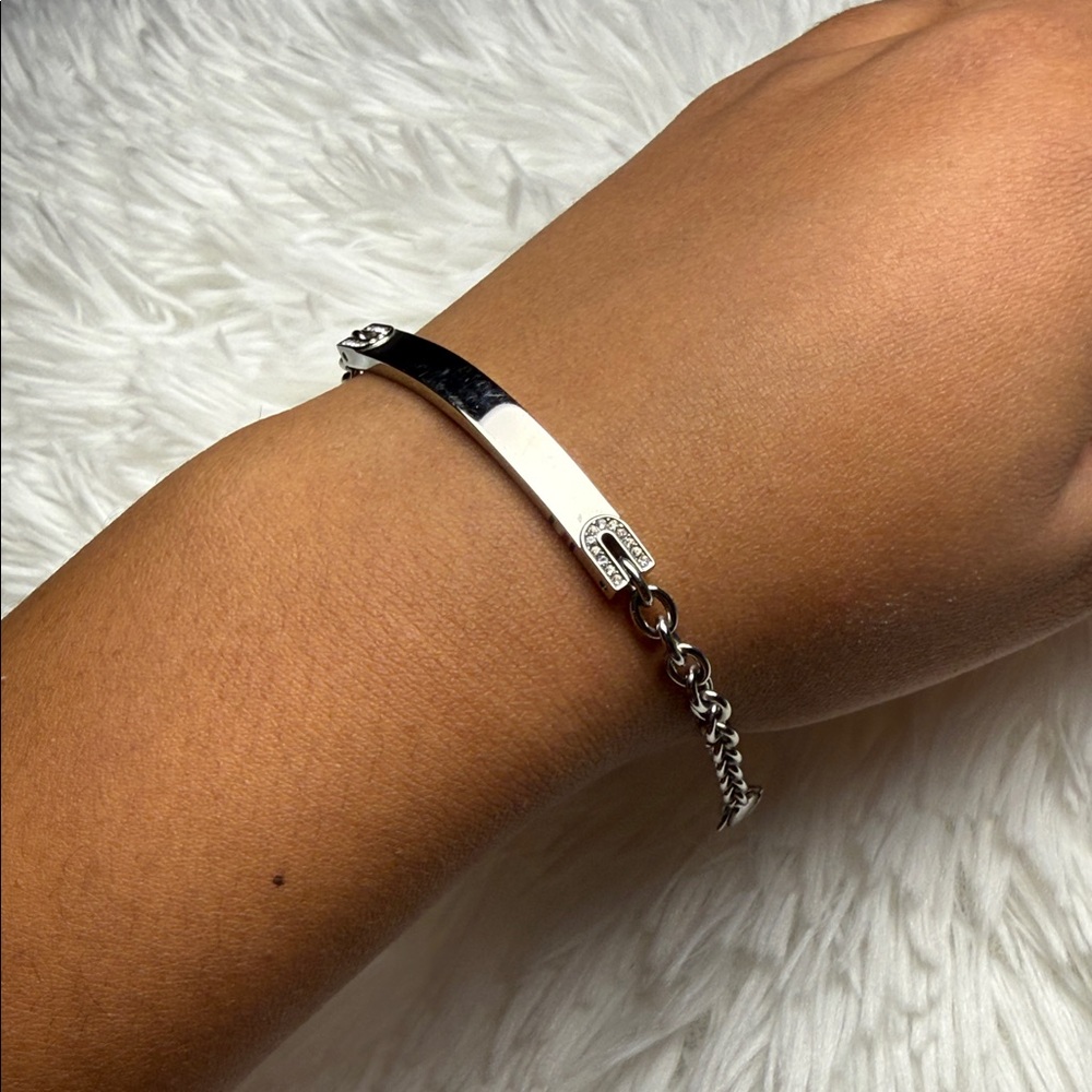 Tommy Hilfiger Silver ID Chain Bracelet - Polished Women’s Jewelry